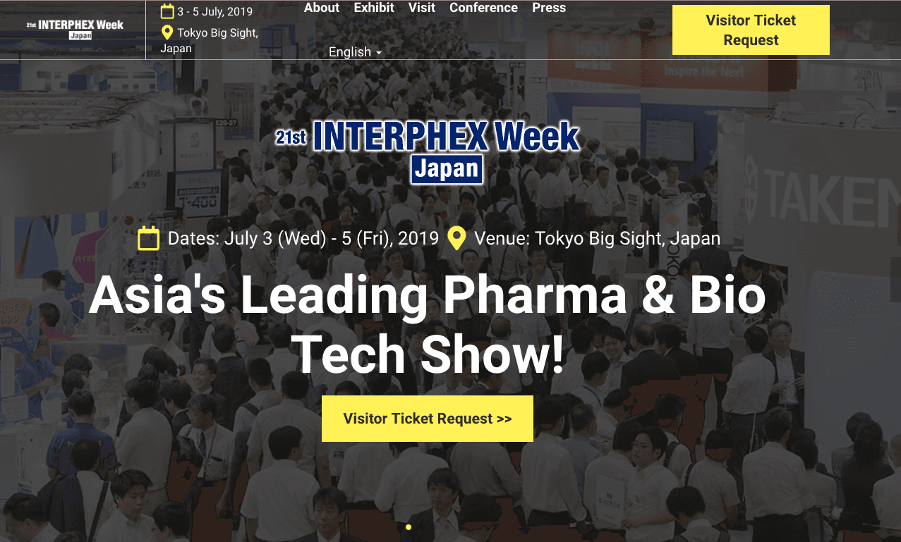 亞洲最具代表性的醫藥 B2B 商貿展會即將登場 — INTERPHEX Week Japan 2019