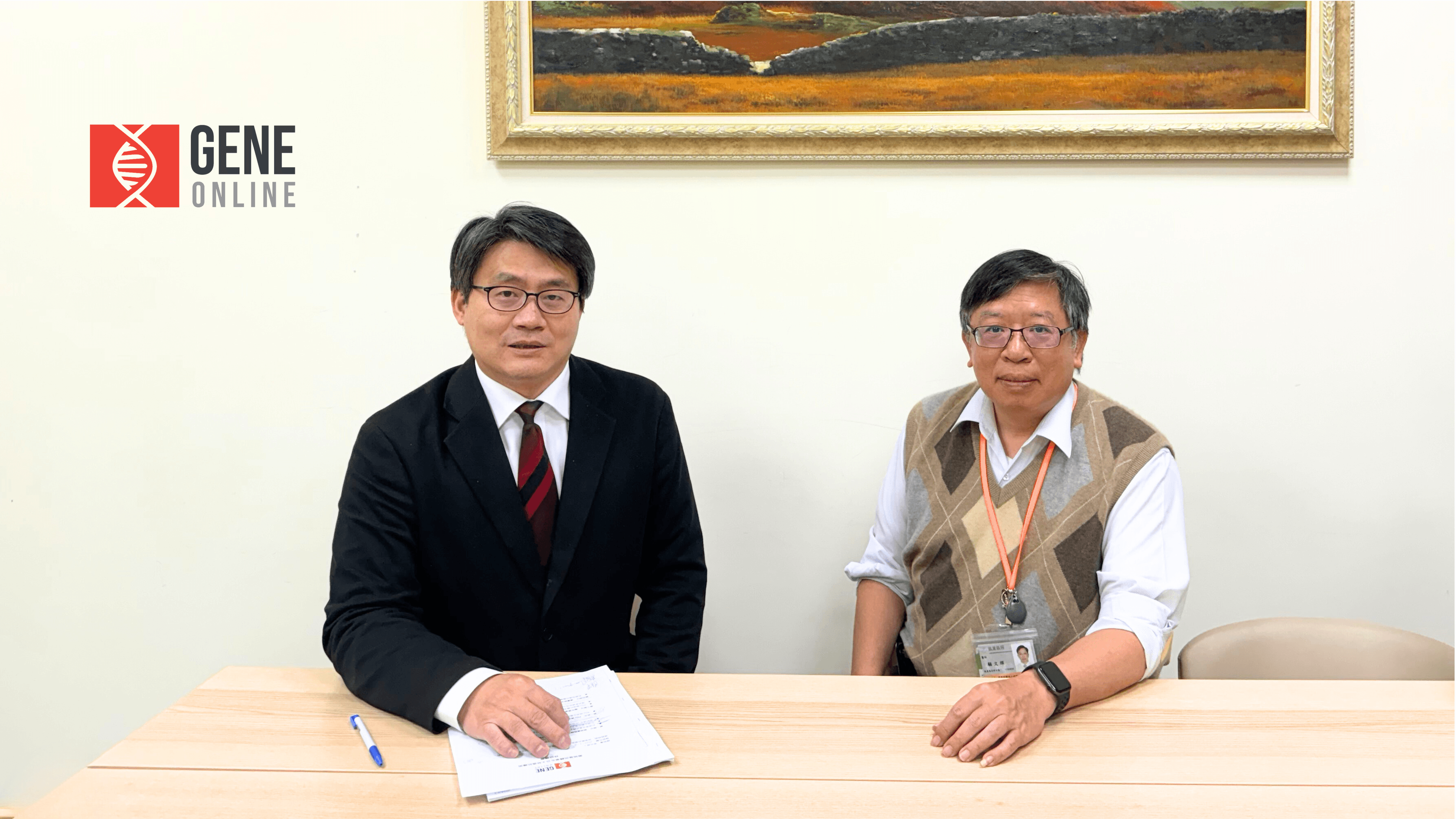 （左：台灣藥物基因體學會張偉嶠理事長；右：台北病理中心顧文輝執行長；攝：基因線上）